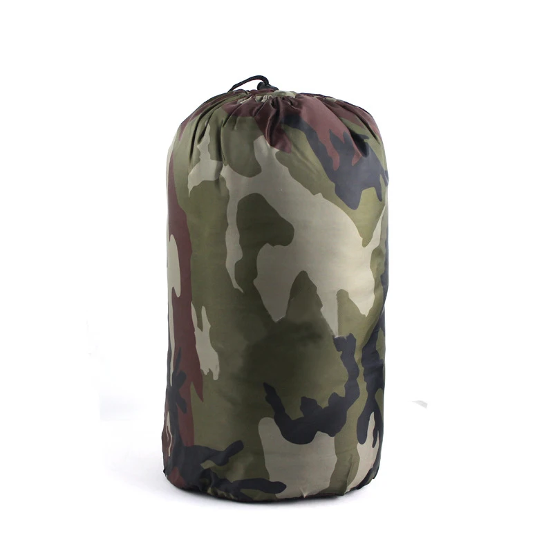 Теплый спальный мешок для отдыха на природе, конверт для взрослых, армейский зеленый Камуфляжный хлопковый спальный мешок, теплый спальный мешок для дома