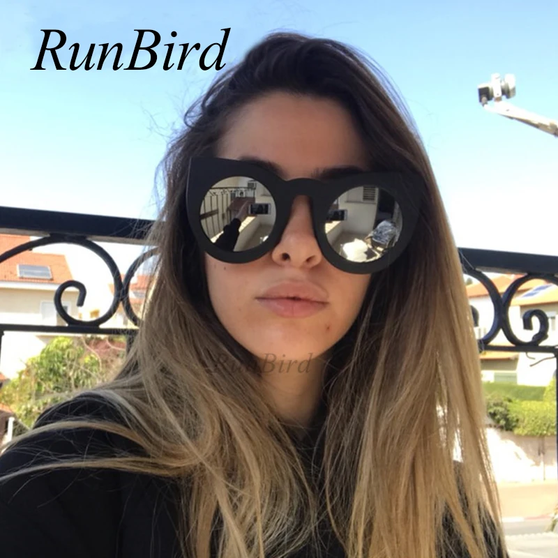 Женские солнцезащитные очки RunBird винтажные брендовые дизайнерские кошачий глаз