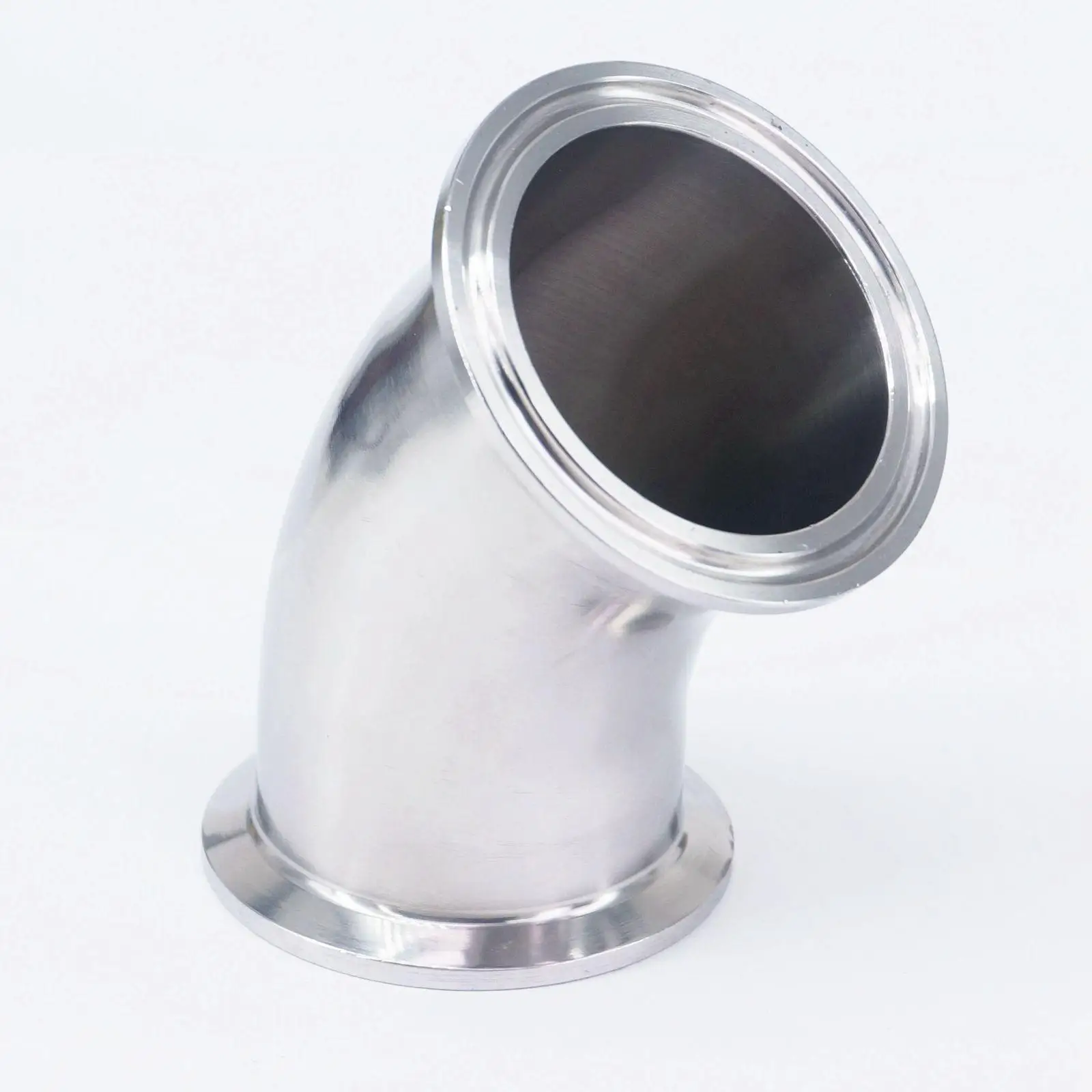 

51mm O/D 304 Stainless Steel Sanitary Ferrule 45 Degree Elbow Pipe Fitting Tri Clamp