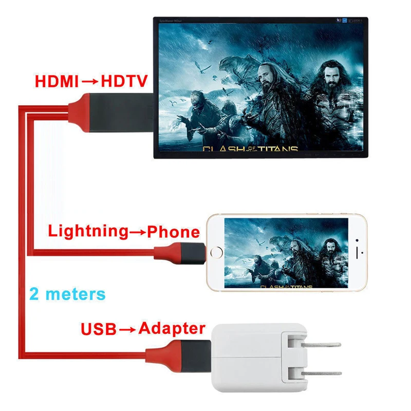 Digital AV TV HDMI Cable Adapter For Ipad air iphone 6 6S 7 Plus | Электроника