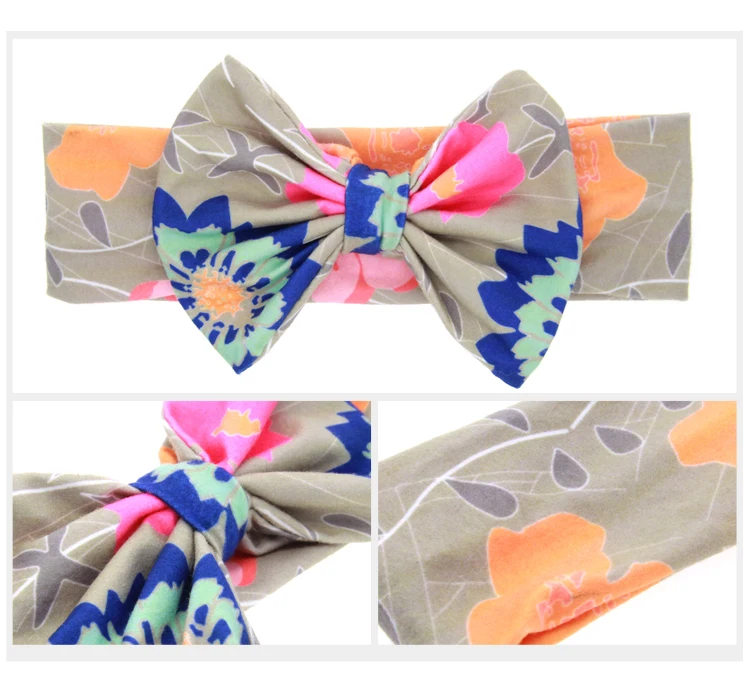 Детская повязка для волос с цветочным бантом чалма &quotузел кролика&quot на голову