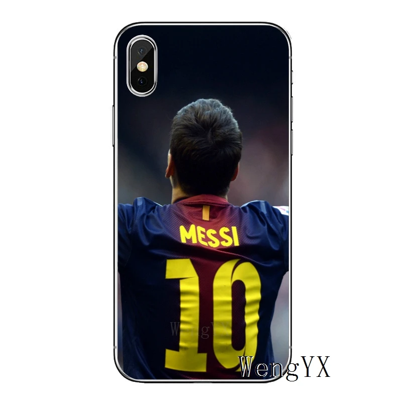 For Apple iPhone X XR 8 7 plus XS Max 6s 6 SE 5s 5c 5 4s 4 Barcelona Messi Soft mobile phone cover case | Мобильные телефоны и