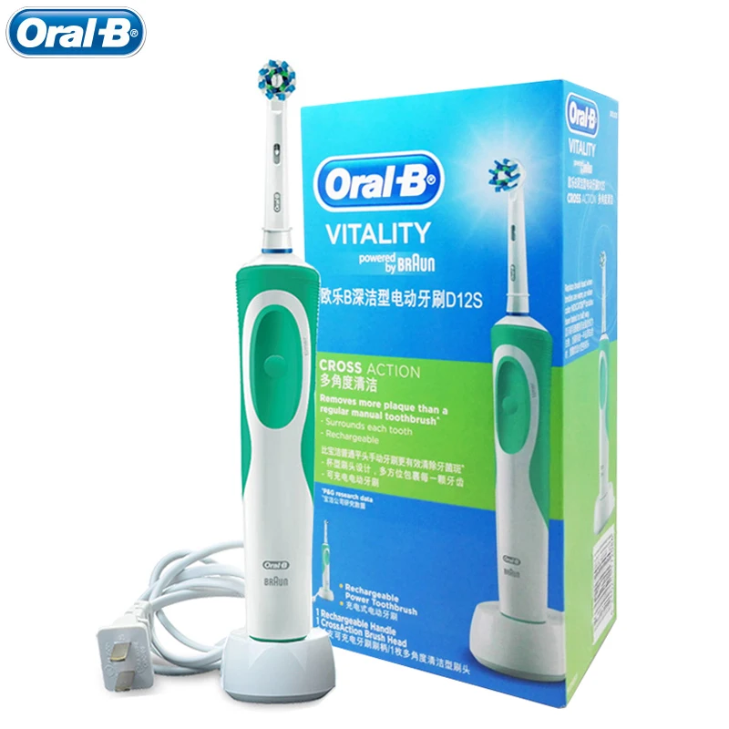 Oral B перезаряжаемая зубная щетка Vitality гигиена полости рта перекрестное действие