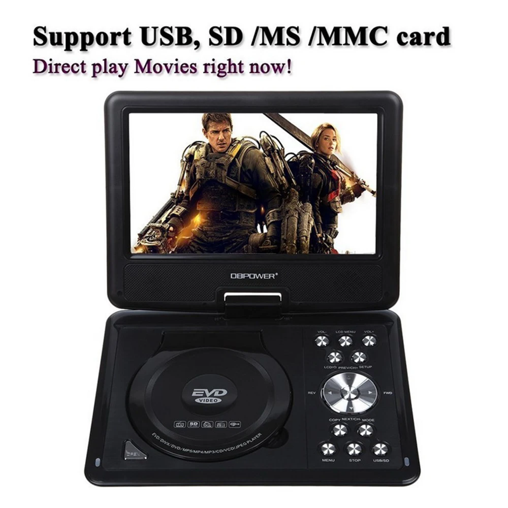Новый 13 8 дюймовый портативный dvd плеер MP3 MP4 VDIEO игра с высоким разрешением цветной