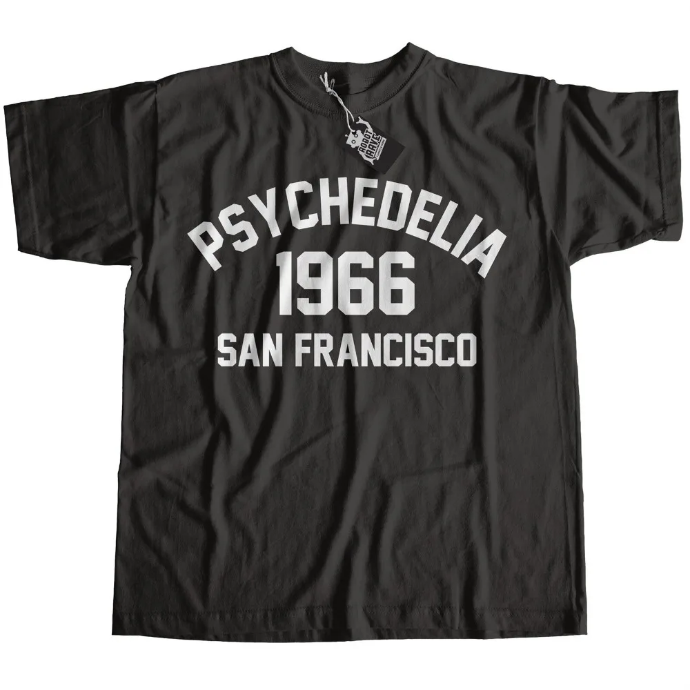 Psychedelia 1966 футболка Премиум хлопок Lsd хиппи Вудсток Лето 2019 Новая мужская модная