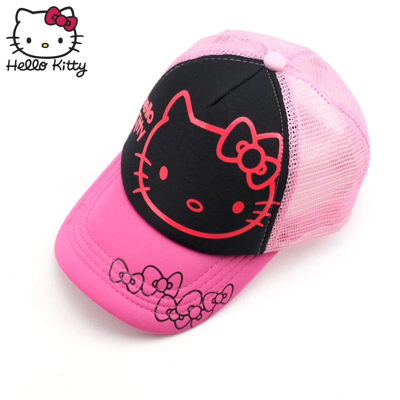 Hello Kitty 2019 Girls Ponytail Baseball Hat Solid Cotton Adjustable Caps outdoor Sun Visor Pink Round | Детская одежда и обувь