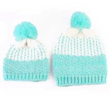 2 шт./комплект детские вязаные шапки-бини