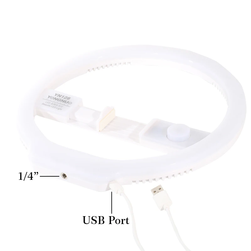 YONGNUO YN128 мобильный телефон LED заполняющий светильник Beauty Lamp 3200K-5500K регулируемый