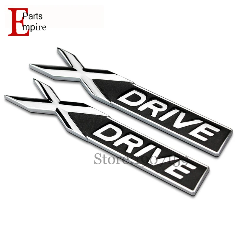 

Пара Xdrive, Декоративная Металлическая Автомобильная дверная наклейка, Автомобильный ремонт, металлическая эмблема, наклейка, аксессуары дл...
