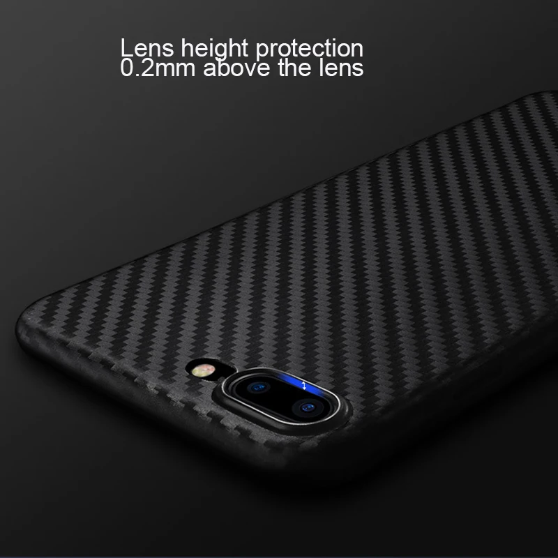 2019 Модный чехол для телефона из углеродного волокна iPhone 6 6s 8 Plus мягкий