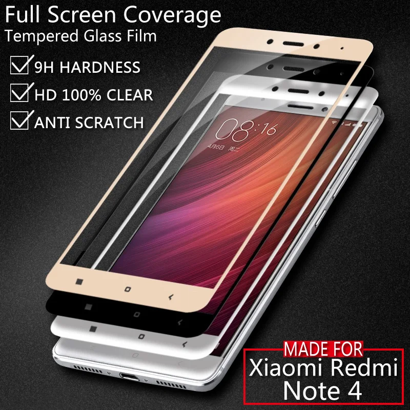 Закаленное стекло GerTong для Xiaomi Redmi 3 S полноразмерная Защитная пленка 3X 4A S2 Note 4 4X 5A 5