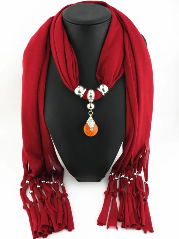 Лидер продаж 2017 модные ювелирные изделия шарф с бахромой из полиэстера и смолы