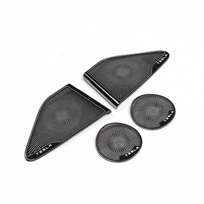 

My Good Car Car speaker cover sound decorative frame sequins for Tesla model 3 Car accessories