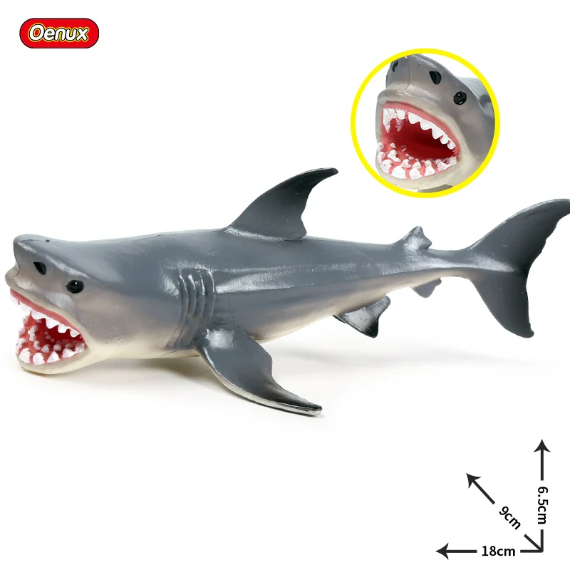 Shark 3 Oenux, новинка, морская жизнь, морские животные, мегалодон, Кит, большая акула, модель, фигурка, ПВХ, Акула, фигурки животных, игрушки, детский подарок - Цвет: Shark 3