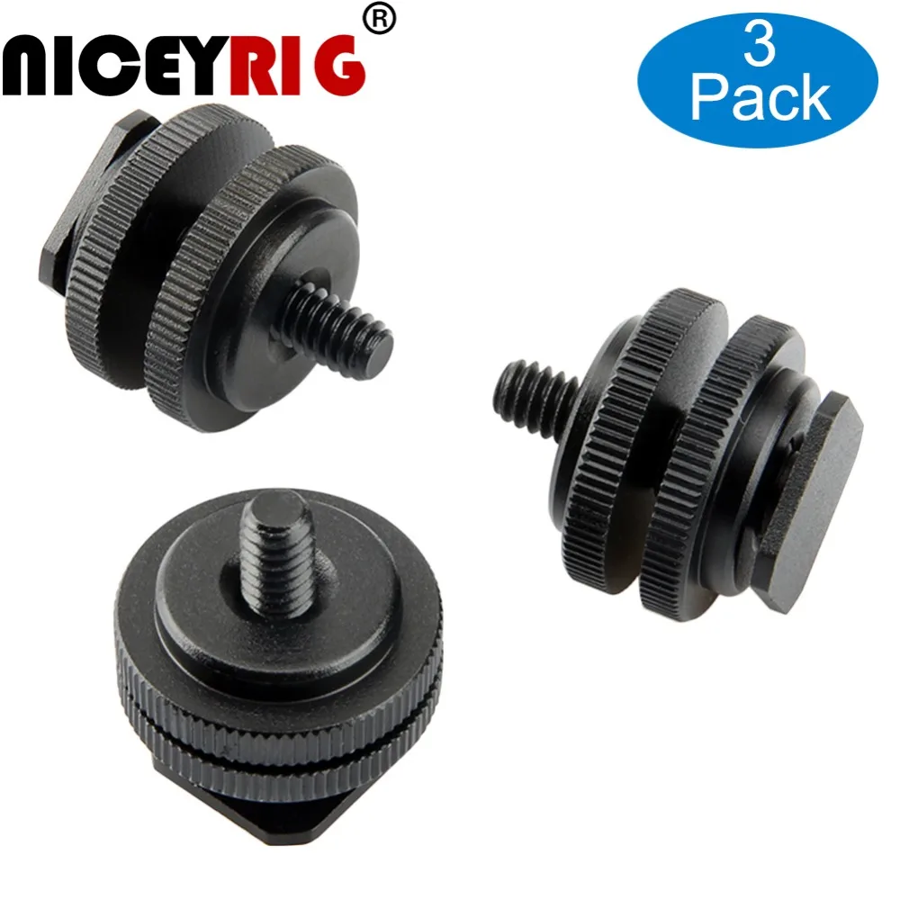 NICEYRIG (3 шт./упак.) 1/4 &quotрезьба 15 мм 3/8 дюйма резьбовой винт CNC алюминиевый сплав