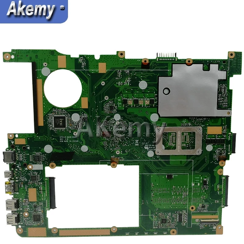 Akemy N751JX материнская плата для ноутбука Asus N751JK N751J тест оригинальная LVDS/EDP I7 4720HQ