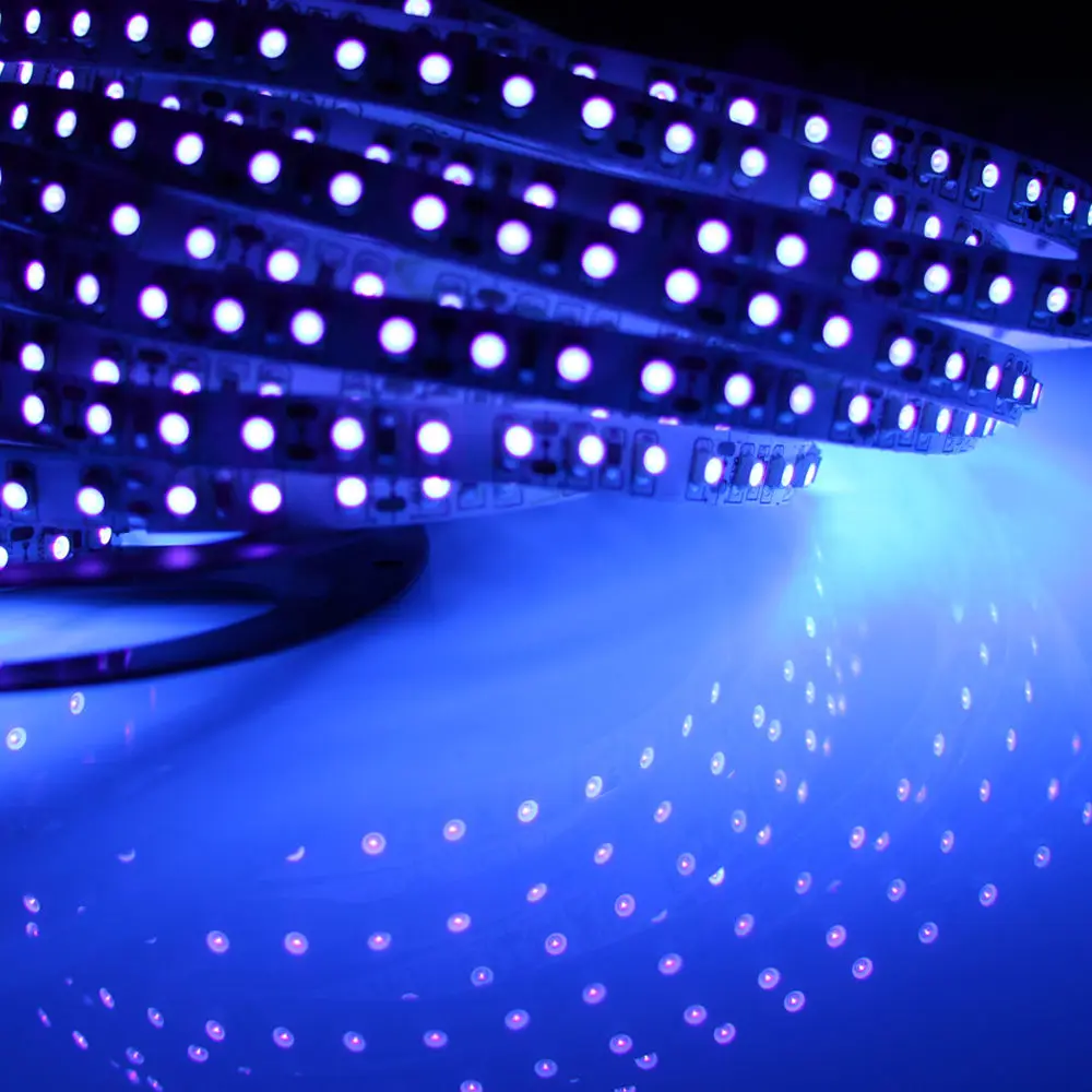 Высококачественная УФ светодиодная лента 395 405nm Ультрафиолетовый 3528 SMD 120led/m