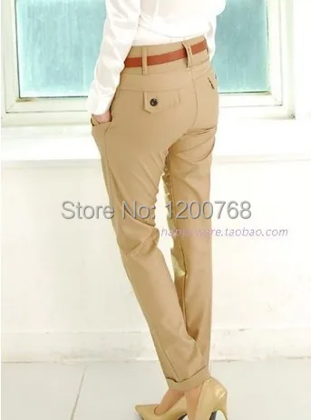 New Spring Summer Autumn Plus Size Suit Pants Casual Harem Pencil Slim High Waist Straight Women Trousers | Женская одежда