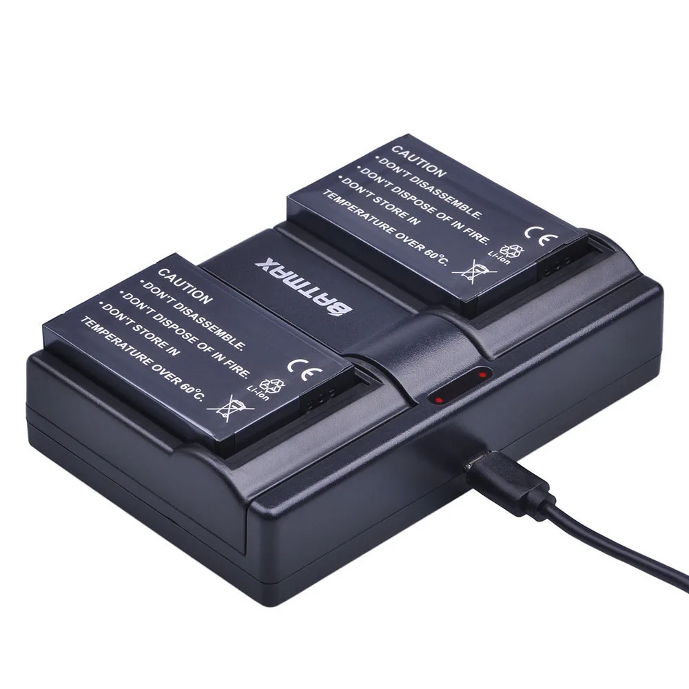 Аккумулятор Batmax 2 шт. для камеры Drift FXDC02 + двойное зарядное устройство USB дрифта 72 011