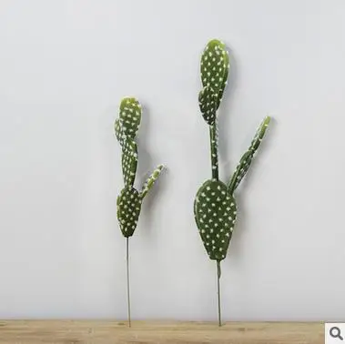 Искусственные кактусы 32 см/40 см пластиковые растения Opuntia искусственные зеленые