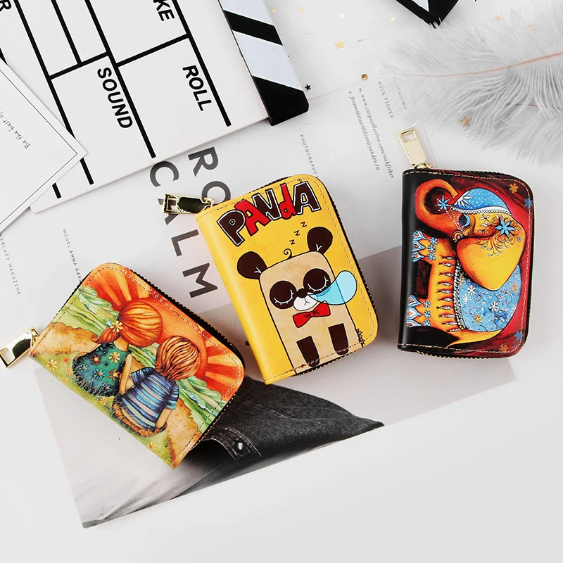 GFLV Brand 2019 New Korean Card Holder Wallet Women Square Zipper Purse Cute Cartoon Short Coin | Багаж и сумки