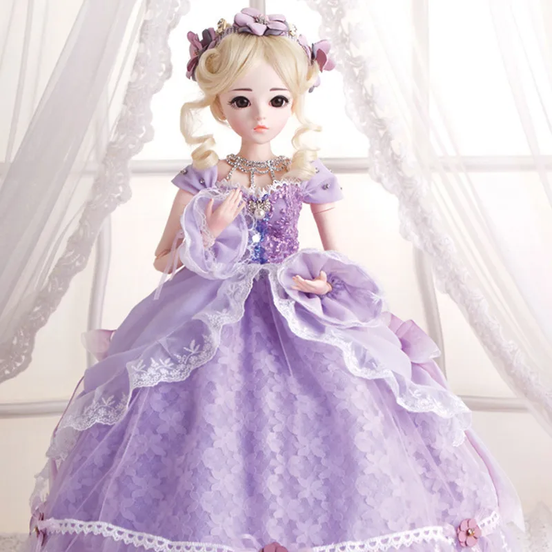 1/3 BJD кукла принцесса девочка Reborn с макси длинное платье парик обувь макияж 18