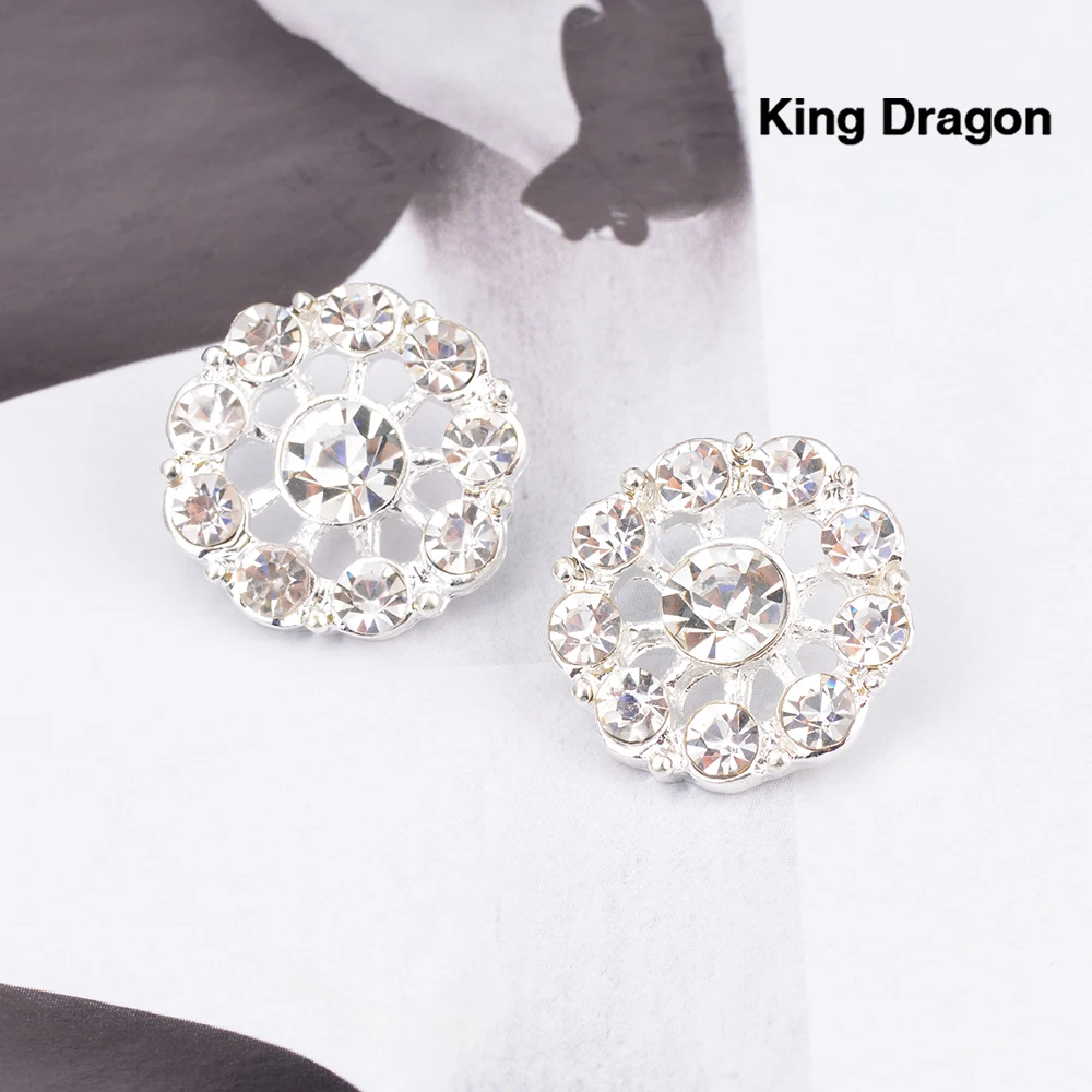 KD515 Новое поступление прозрачные пуговицы из страз для украшения цветочной