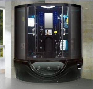 Черный акриловый паровой шкаф для 2 человек душевая кабина|room cabinet|room steamroom shower |