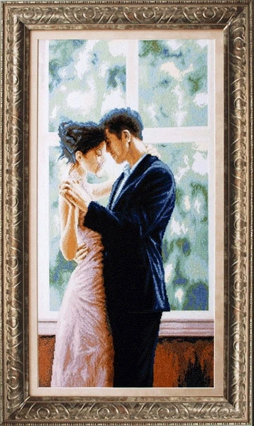 

Top Quality 14CT Unprinted Cross Stitch Kits Needlework Embroidery Window Lovers Dancer Sweet Love People Decor Arts Handmade