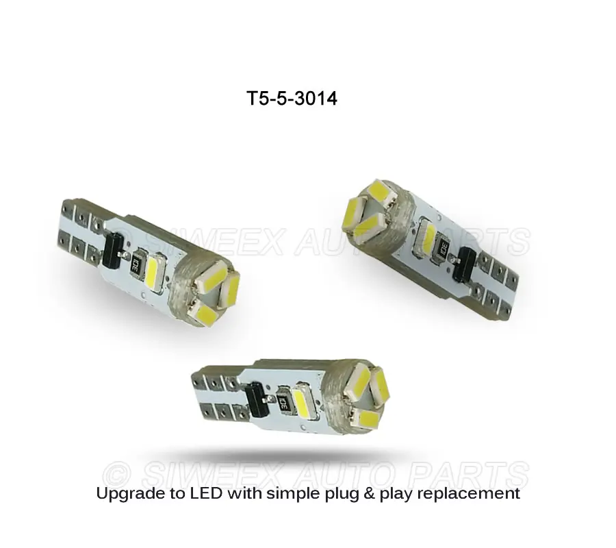 10 шт. авто светодиодный T5 5 Smd 3014 Клин светильник белый DC12v инструмент