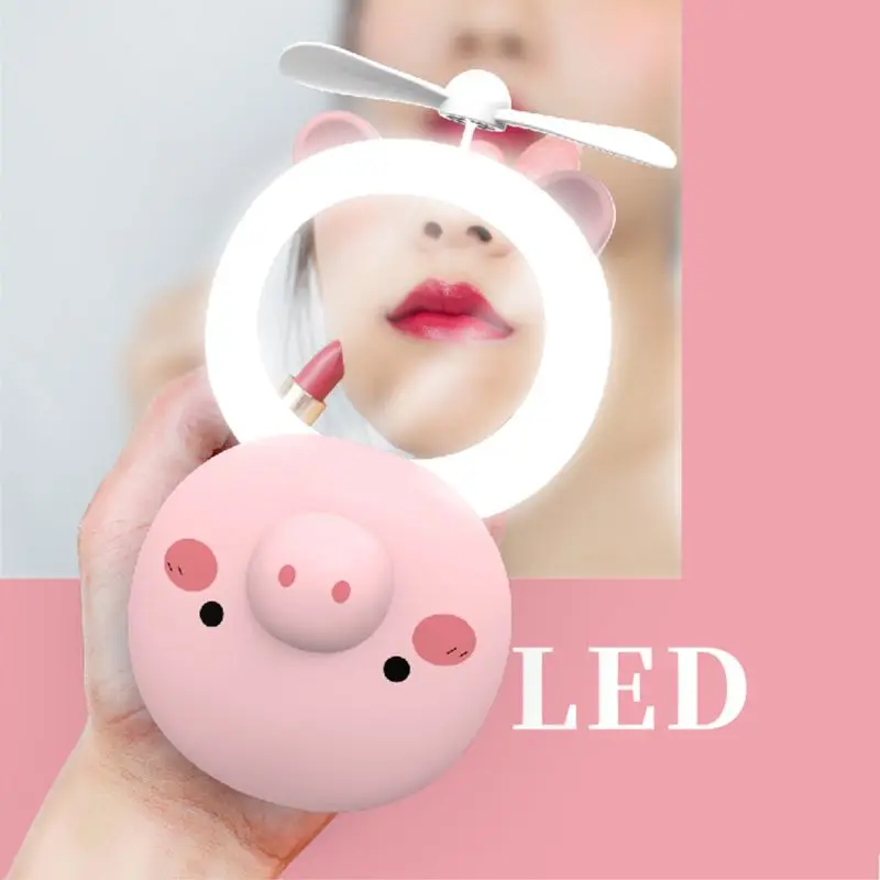 Розовый Мини милый свинка форма головы заполняющий светильник светодиодный