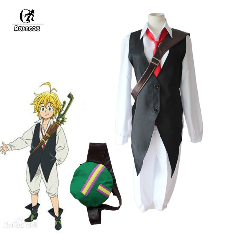 ROLECOS The Seven Deadly Sins костюм для косплея Meliodas из аниме Мужской полный комплект|meliodas
