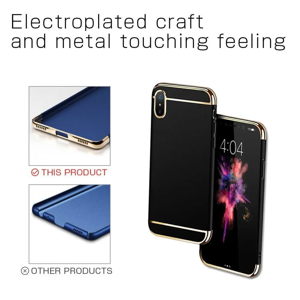 Ultra Thin Plating 3 IN 1 Shockproof Hard Case Cover For Huawei P Smart P20 Lite Mate 10 P10 Y5 2017 Honor 9 Capa |
