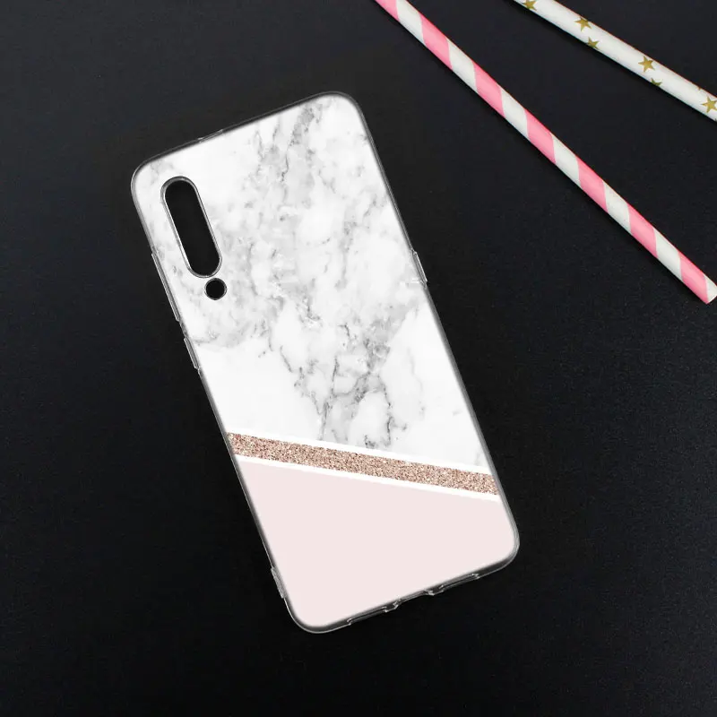 Шикарный Розовый Мраморный симпатичный силиконовый чехол для Xiaomi Pocophone F1 9T 9 9SE 8 A2
