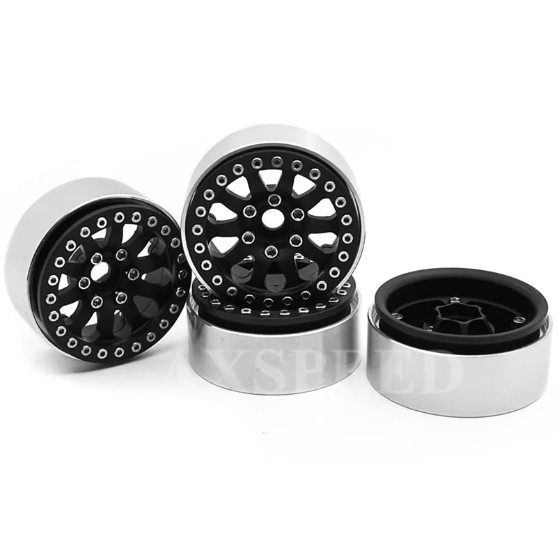 4 шт. 1/10 RC Rock Crawler CNC сплав 1 9 дюйма Beadlock колесный обод для SCX10 CC01 F350 D90 Car Truck|1/10 rc|beadlock