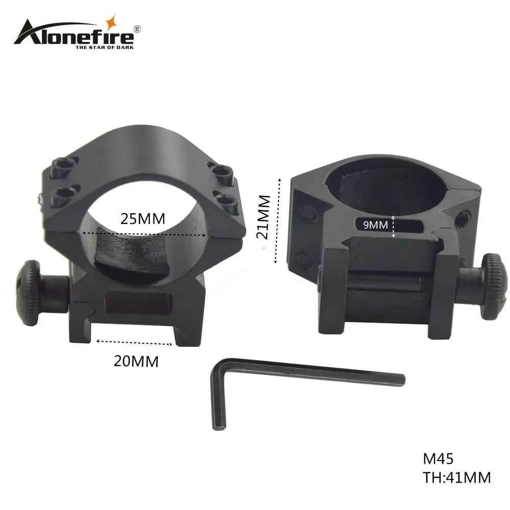 Фонарь AloneFire M45 25 мм 1 дюйм дюйм|picatinny rail mount|picatinny 20mmflashlight scope |