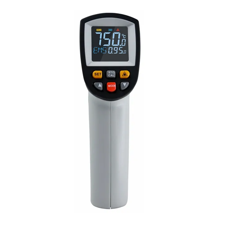 BENETECH цифровой лазерный термометр-50~ 750/950C Бесконтактный ИК-измеритель температуры инфракрасный пирометр ИК точечный пистолет цветной экран