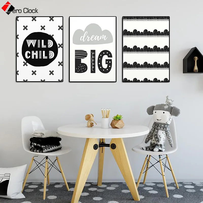 Постеры и принты с цитатами мультяшная Картина на холсте скандинавский