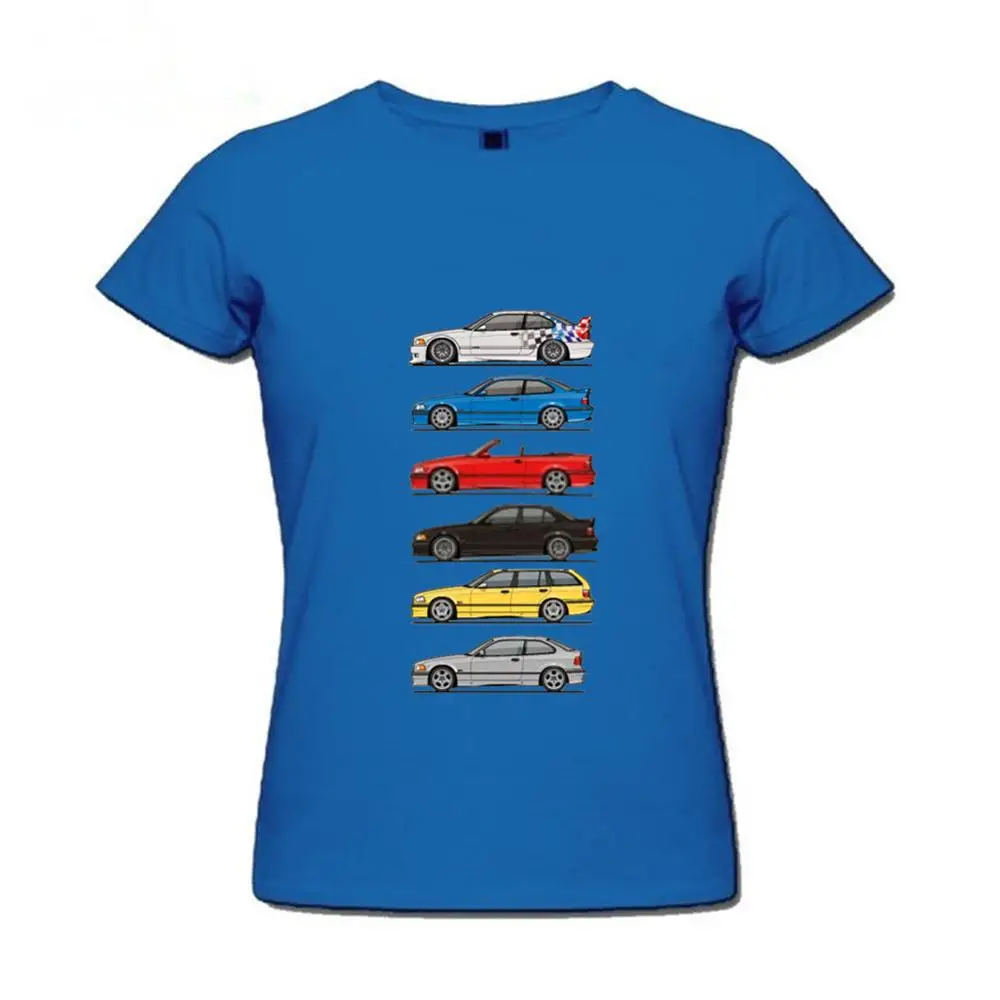

Stack of E36 Variants Custom Cotton women shirt 2019 Latest popularity Crewneck short Sleeve shirt cozy and Breathable T-shirt