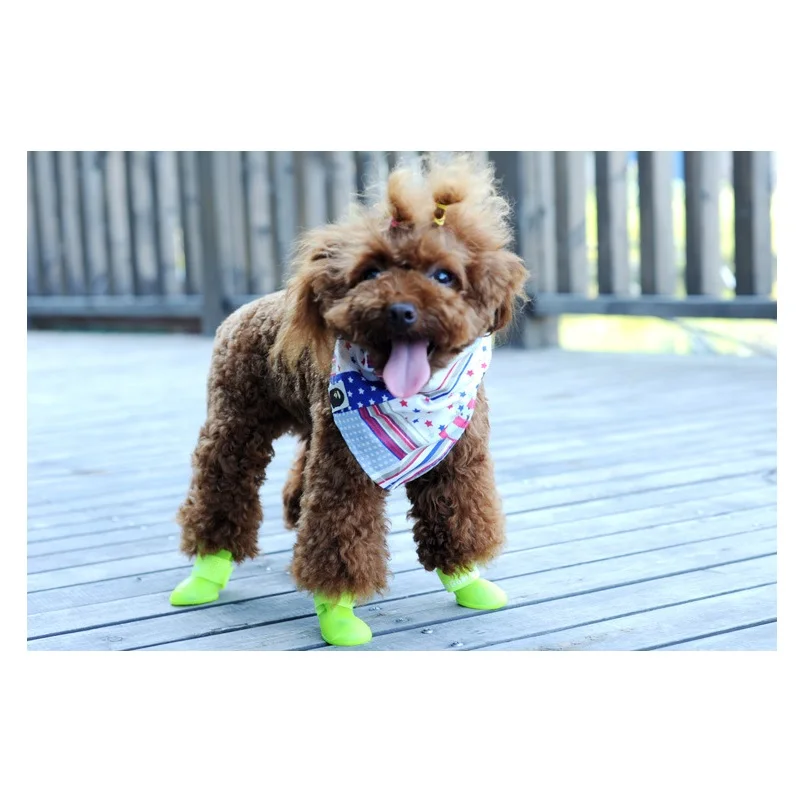 4 шт./компл. милые ботинки для домашних собак обувь дождливого сезона сапожки