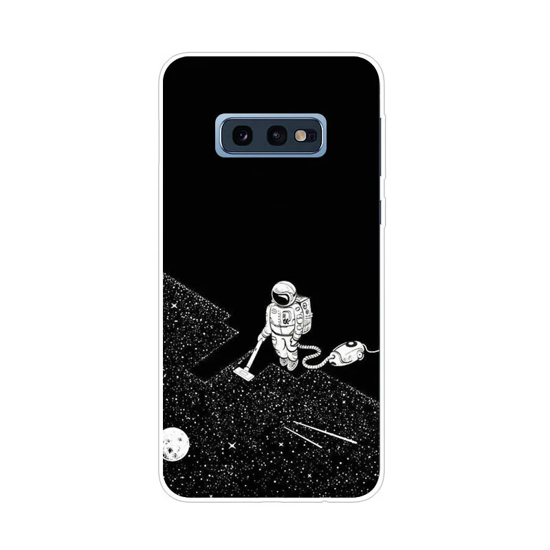 Чехол для samsung galaxy s10 lite силиконовый чехол с рисунком космонавтов из мягкого ТПУ