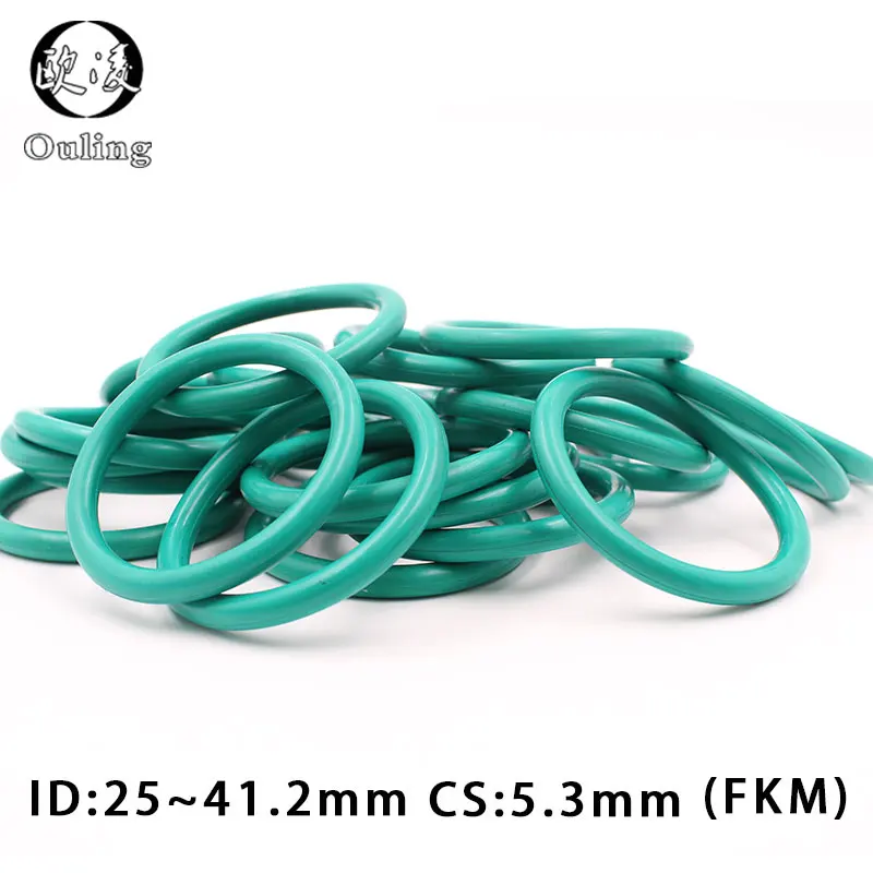 5 шт. уплотнительное кольцо для фторрезинового кольца FKM CS5.3mm ID25/27 5/30/32.5/35/37.5/40/41.2 мм