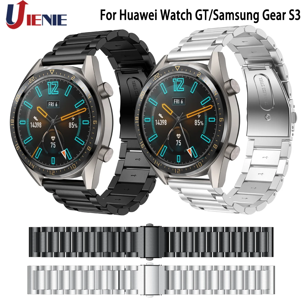 Ремешок для часов из нержавеющей стали 22 мм ремешок Samsung Gear S3 Frontier Classic Huawei GT2/ Galaxy 46