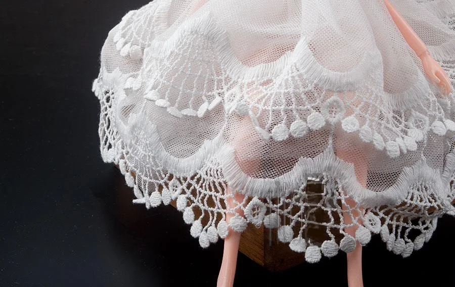

hot sale 15 cm double mesh flower lace Embroidery skirt hem DIY manual