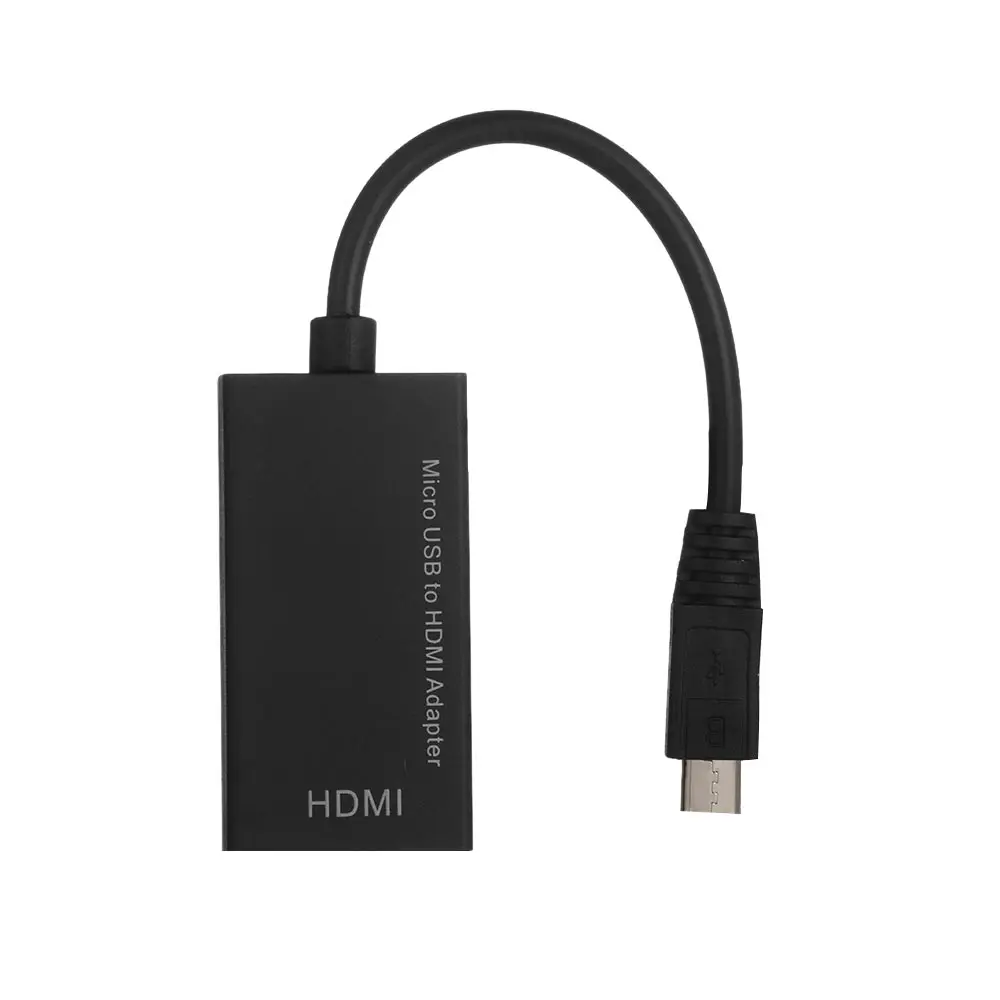 Черный Лидер продаж кабель конвертер Micro USB к HDMI HDTV MHL видеокабель, адаптер для Android huawei samsung Универсальная модель - Цвет: Черный