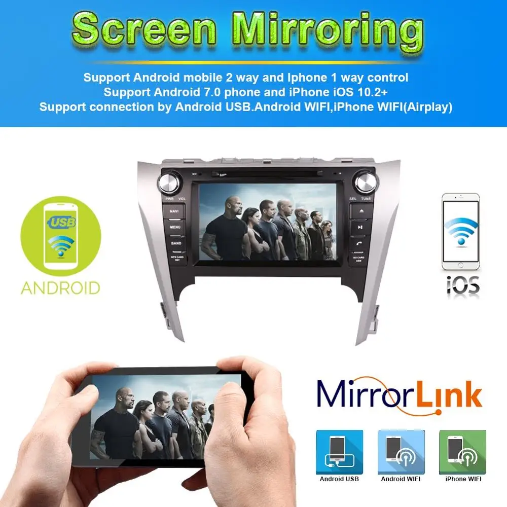 Android 7 1/8 0 Octa Core 4GB RAM Car CD DVD мультимедийный плеер GPS навигация для Toyota Camry/Aurion 2012 Авто
