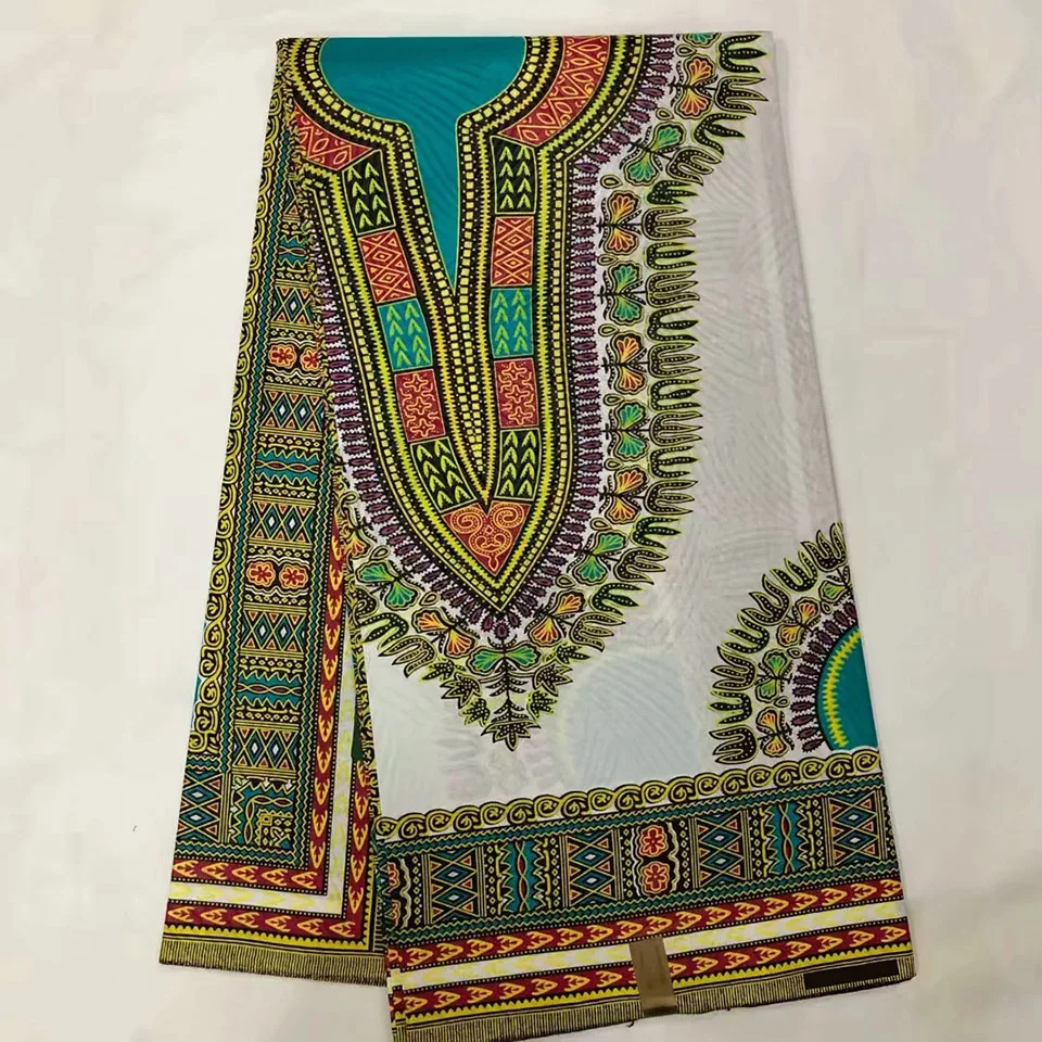 Белое платье Kitenge Ткань 6 ярдов Анкара Африканский Дашики восковая ткань с