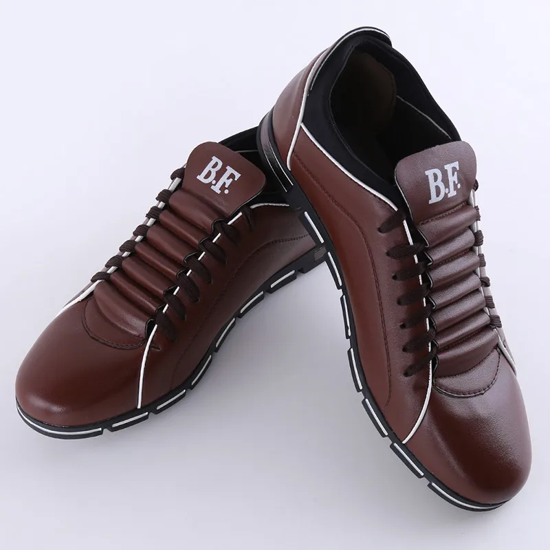 Big Size 38-48 Men Casual Shoes Fashion Leather For Summer Men's Flat Dropshipping | Обувь