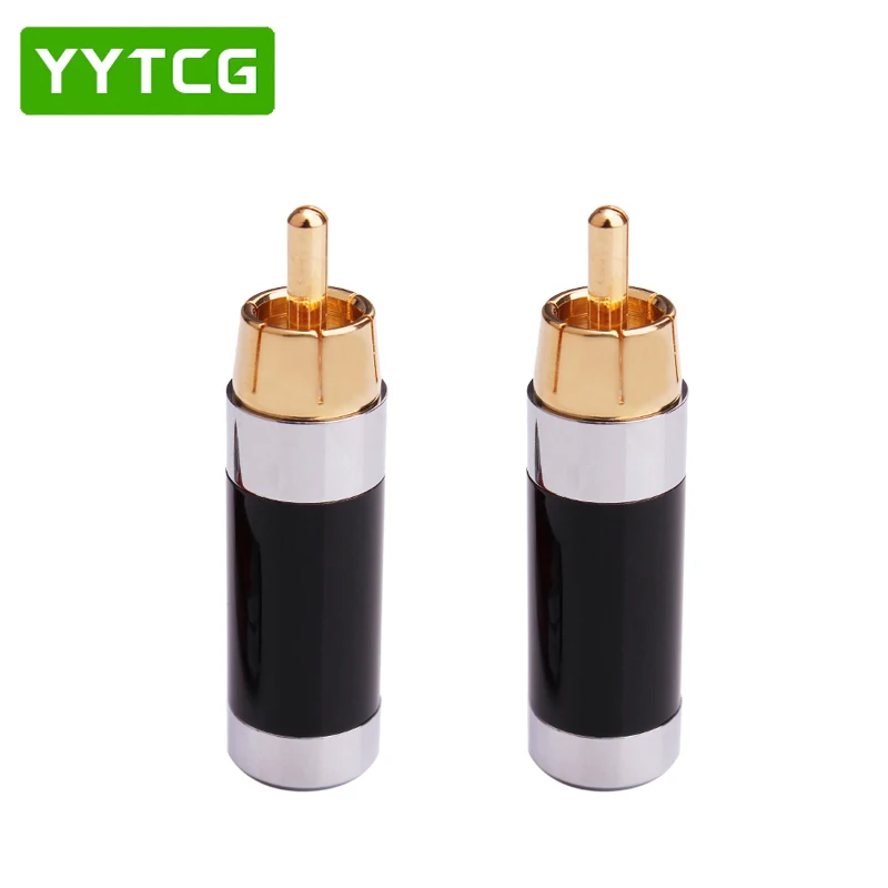 YYTCG 4 шт. ATAUDIO Hifi RCA разъем высококачественный позолоченный для аудио кабеля своими