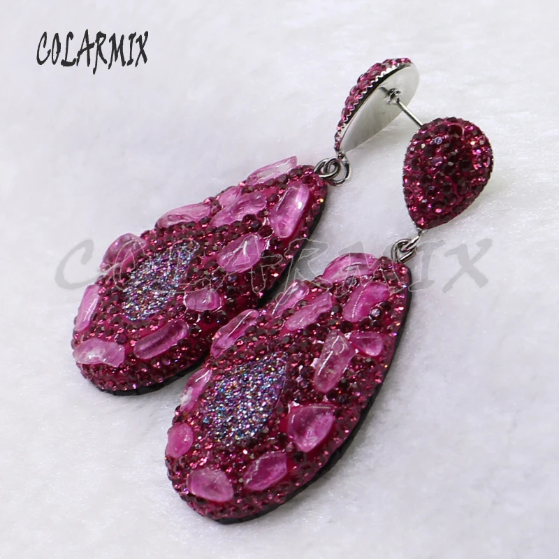 4 пары висячие серьги проложить Крошечный камень смешанные цвета ювелирные